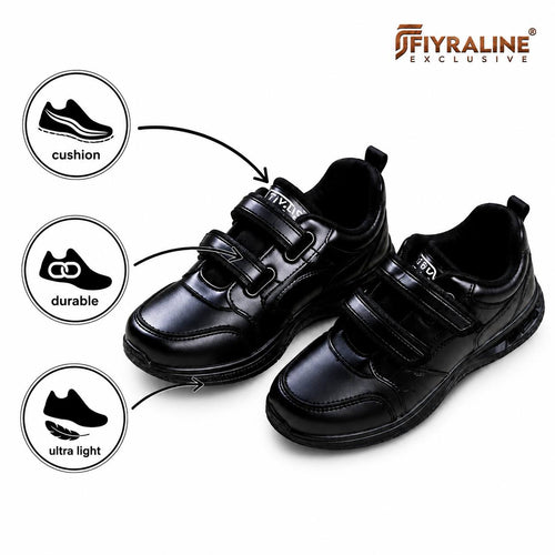 KASUT HITAM 2 STRAP VELCRO